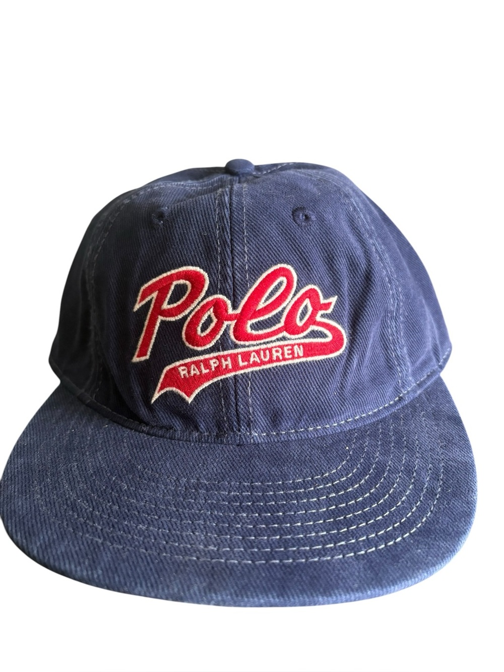 NWT Men’s Polo Ralph Lauren Blue Denim Baseball Cap Adjustable Back Strap Sz OS